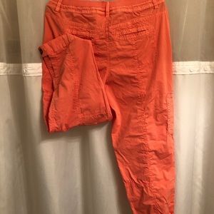 Salmon CHICO pull-on ankle pants.